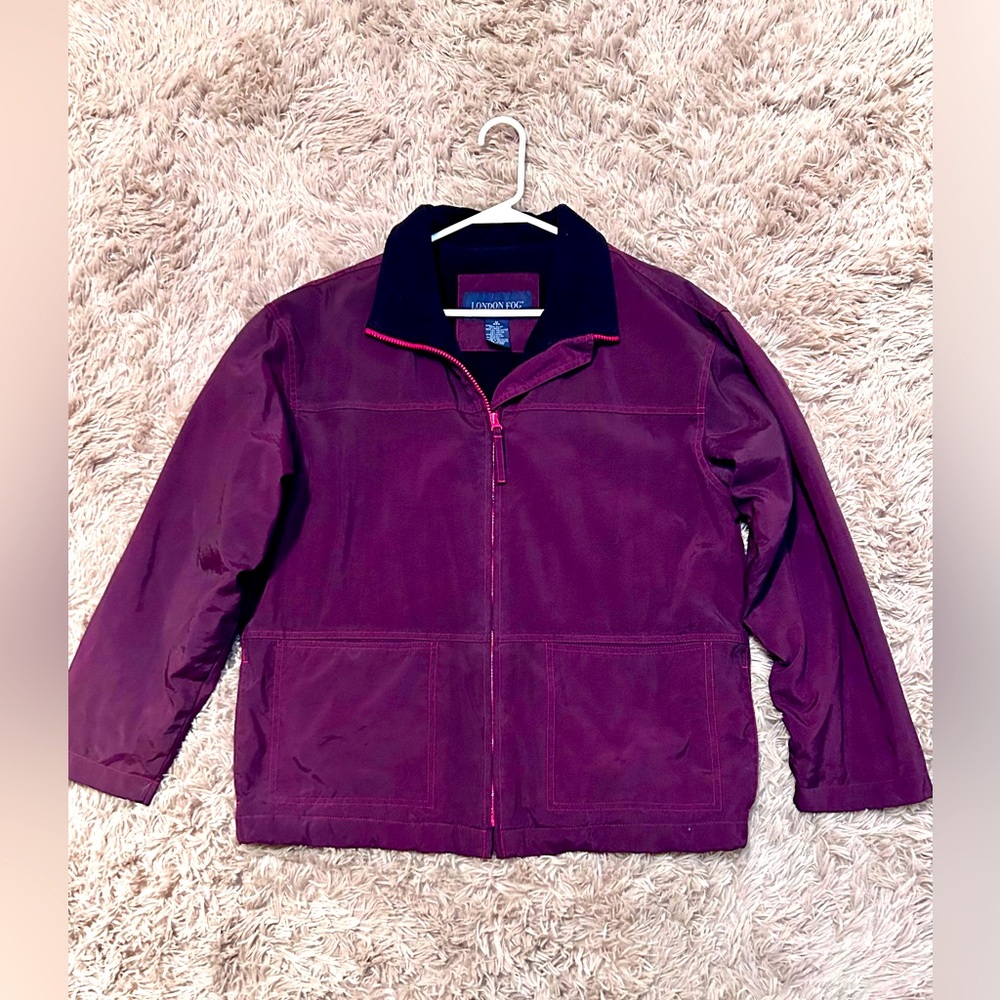 London Fog Women’s Fleece lined jacket, burgundy, size M